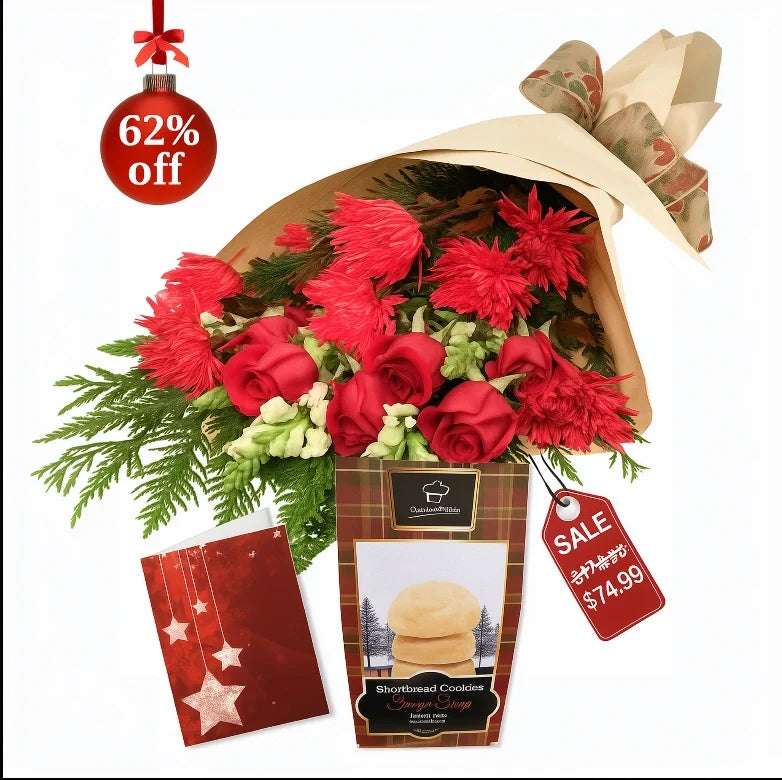 Bouquet with cookies & card