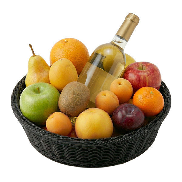 Fruit & White Wine Basket Fleur Concept