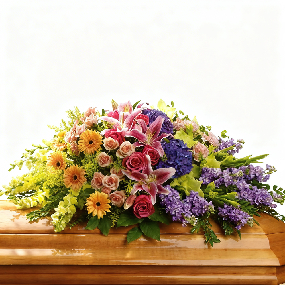 Garden of Sweet Memories Casket Spray Fleur Concept