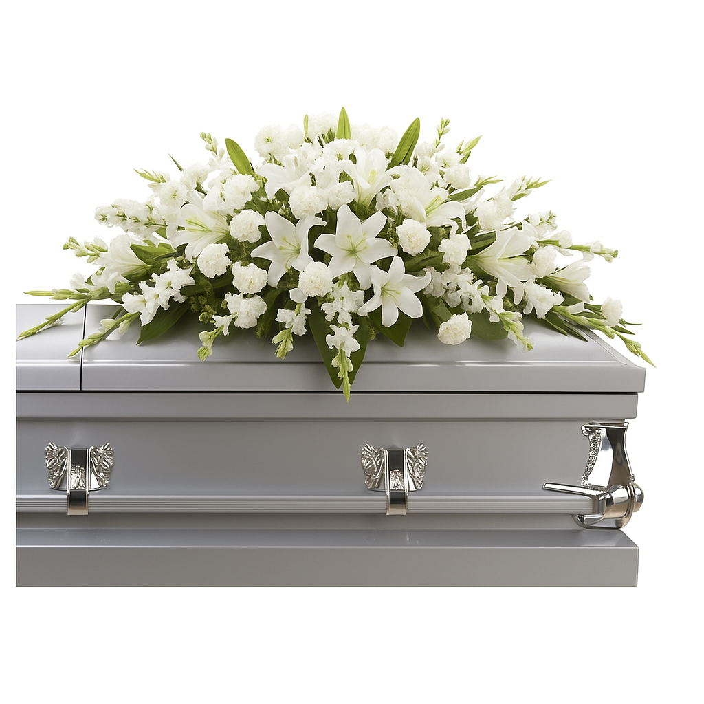 Bountiful Memories Casket Spray Fleur Concept