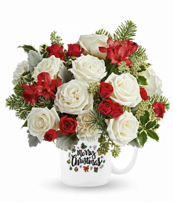 Bouquet Esprit des Fêtes dans une Tasse