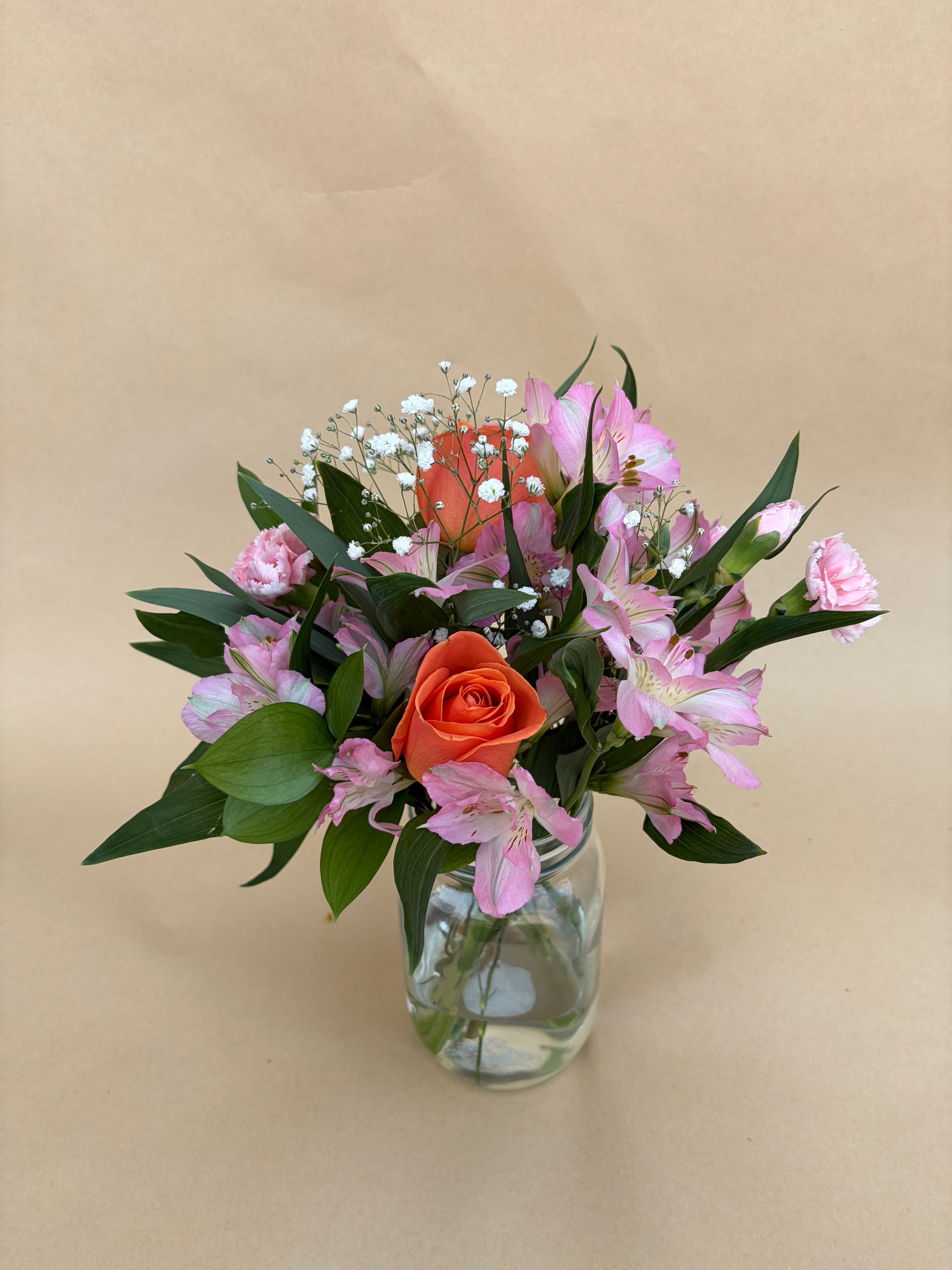 Petal Sunrise in Mason Jar