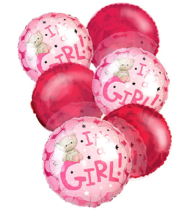 "It's a Girl" Balloon Bouquet (6) Fleur Concept