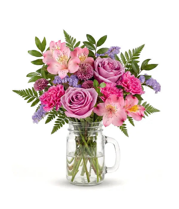 Plum Pretty in a Mason Jar Fleur Concept