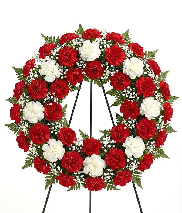 Red and White Wreath Fleur Concept