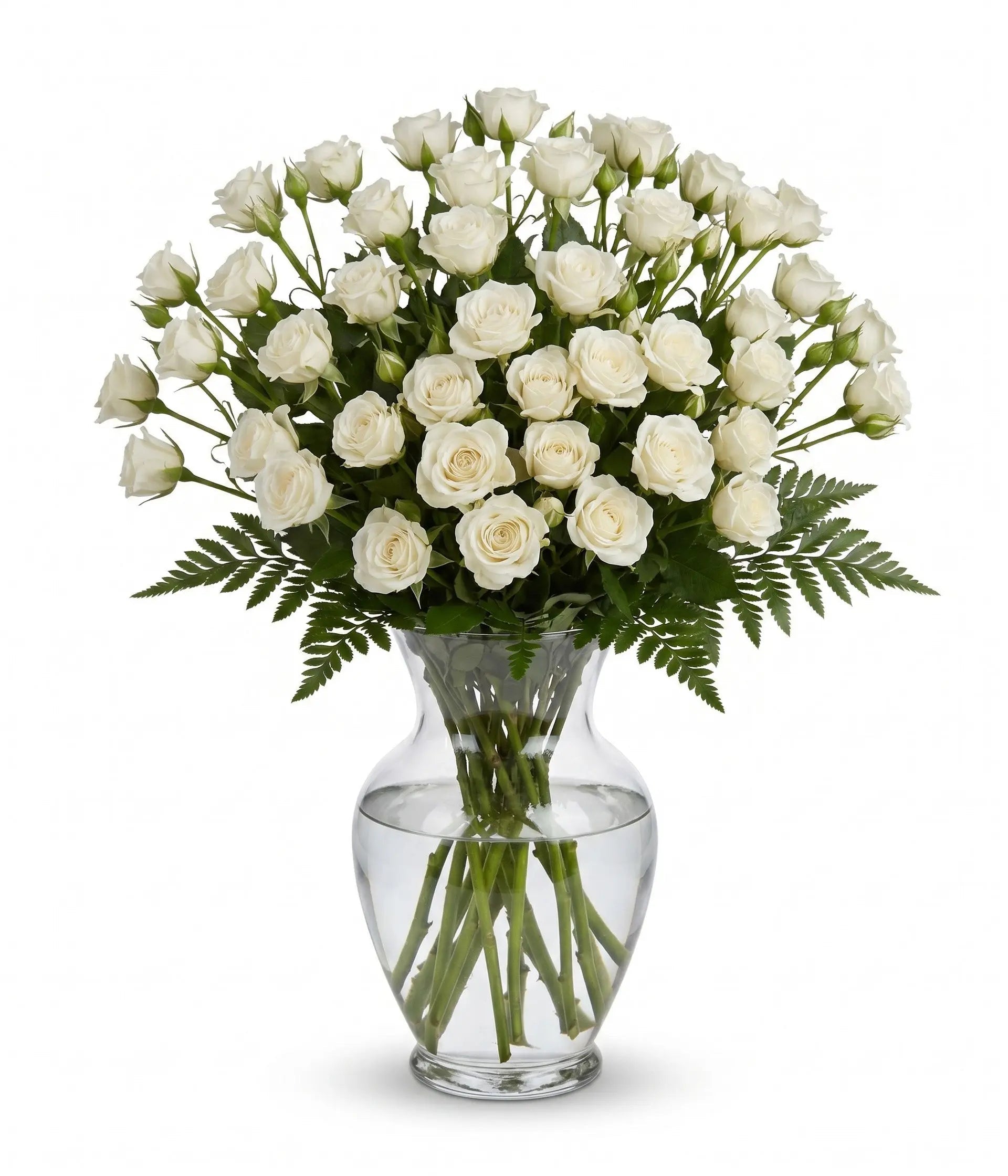 100 Blooms of White Spray Roses Fleur Concept