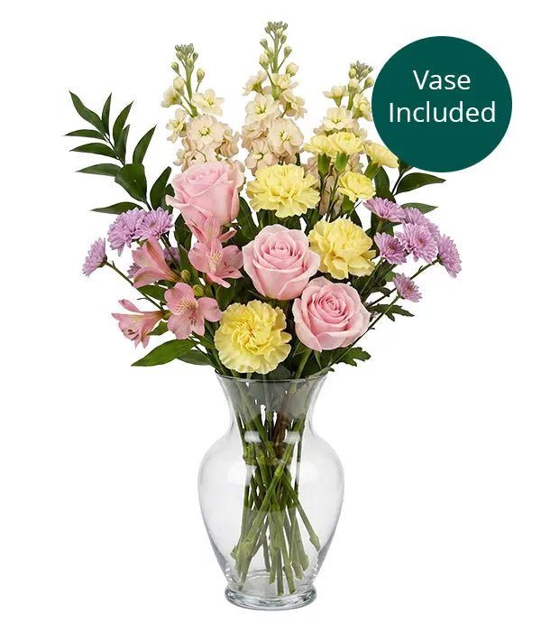 Pastel Dream Bouquet in Vase Fleur Concept