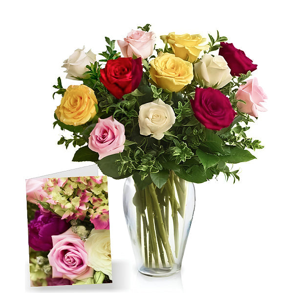 Combo of a dozen assorted roses I