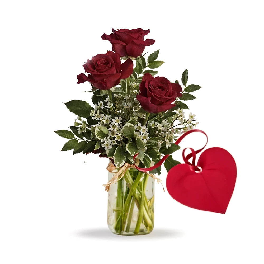 Radiant Roses in Mason Jar Fleur Concept