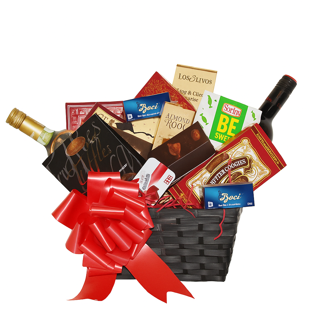 Wine & Gourmet Gift Basket Fleur Concept