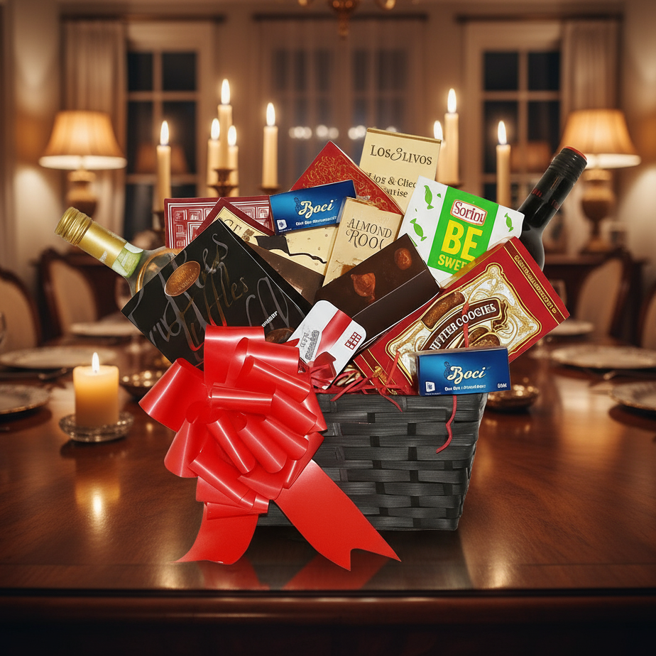 Wine & Gourmet Gift Basket Fleur Concept
