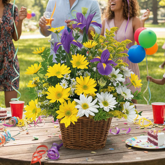 Smiling Floral Basket Fleur Concept