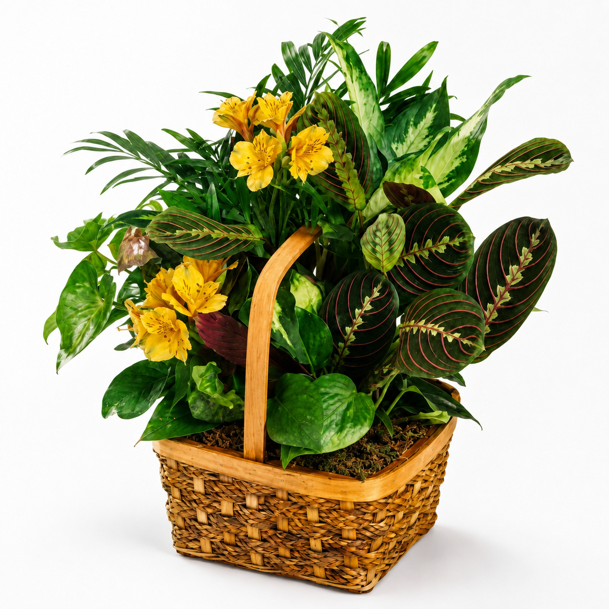 Yellow Blooming Planter Basket Fleur Concept