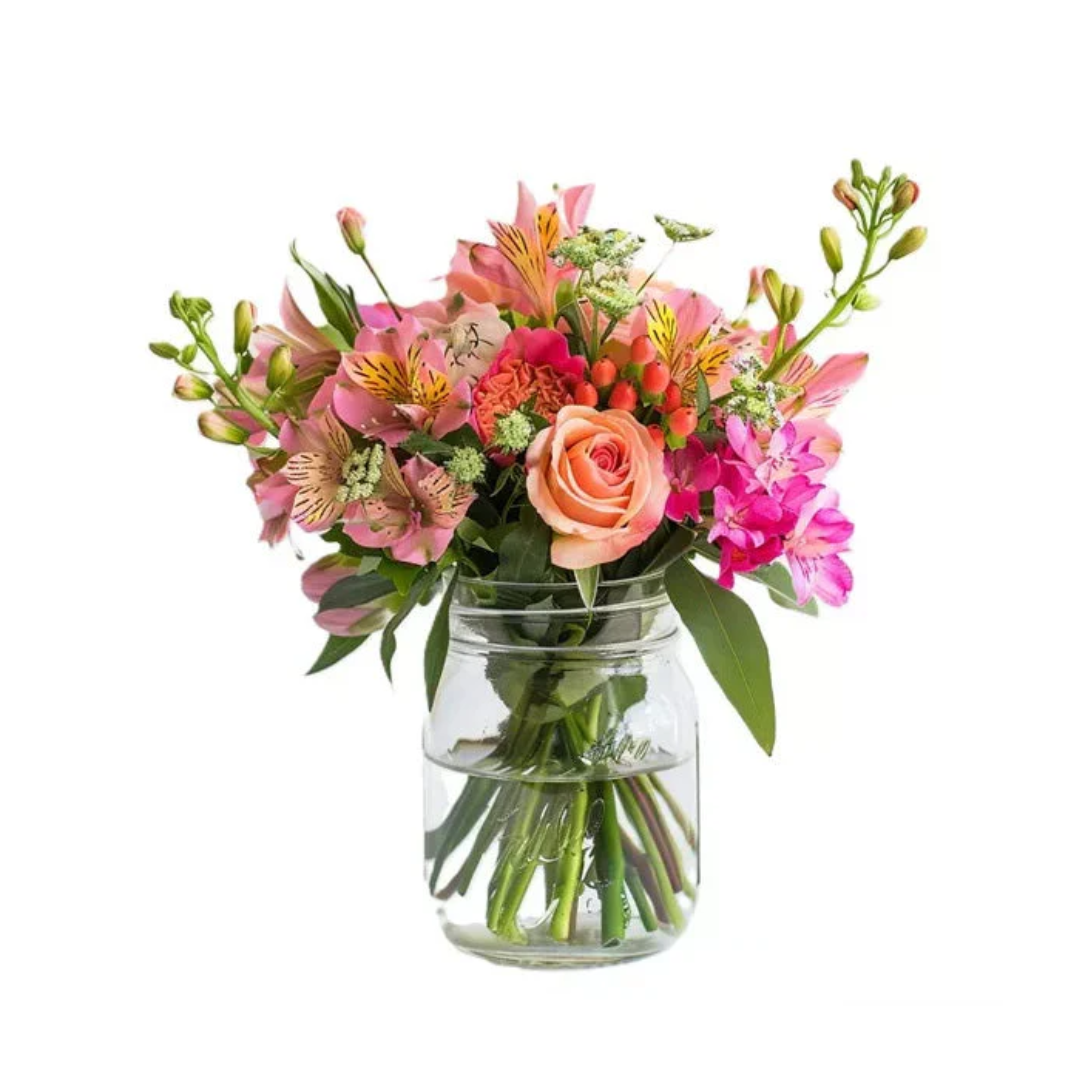 Petal Sunrise in a Mason Jar