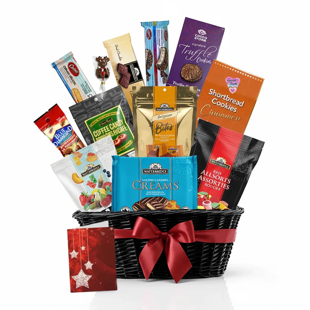 Holiday tradition III gift basket with sweets