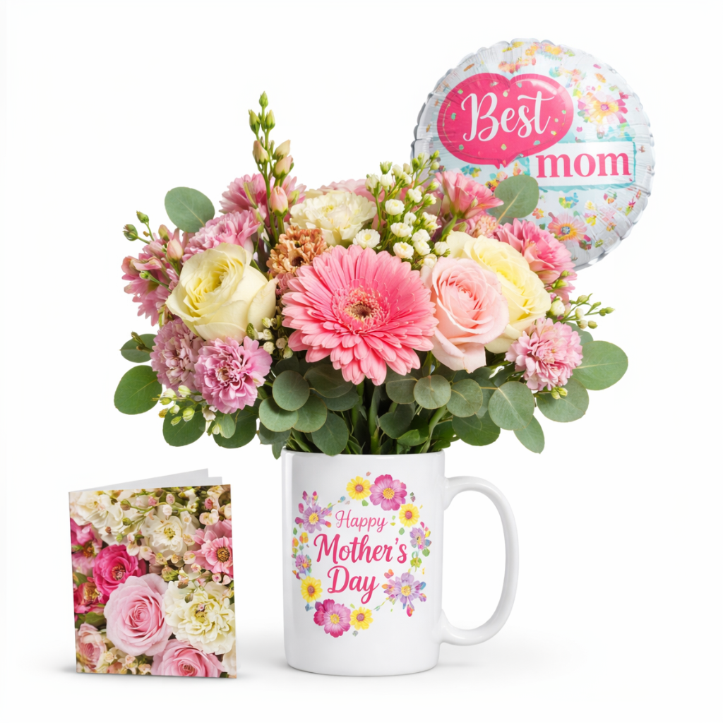 Mother's Day Mug & Flowers II Designer Collection Fleur Concept
