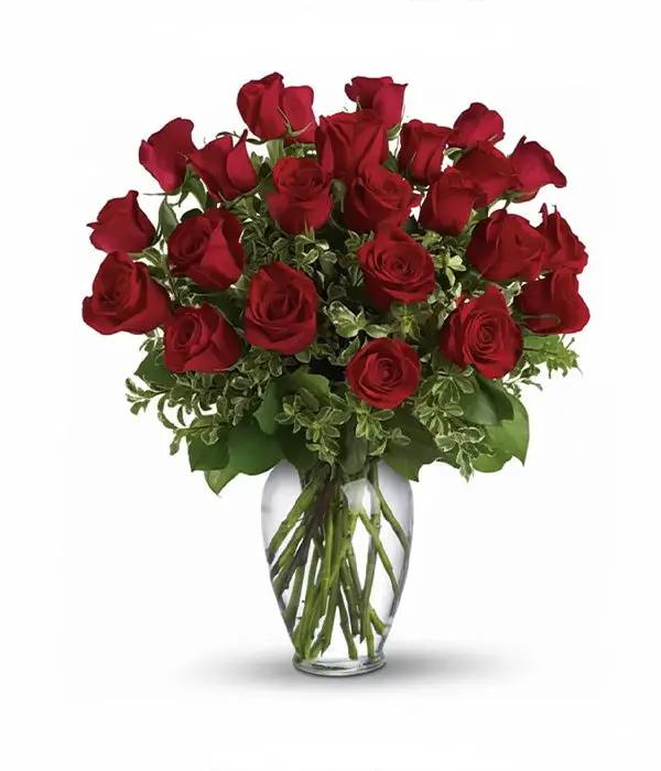 Two Dozen Long Stemmed Red Roses Fleur Concept