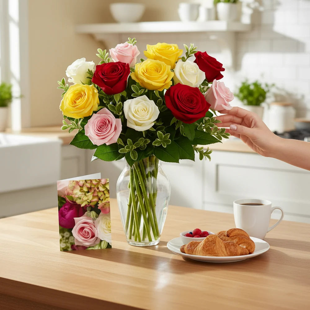 One Dozen Assorted Rose Combo I Fleur Concept