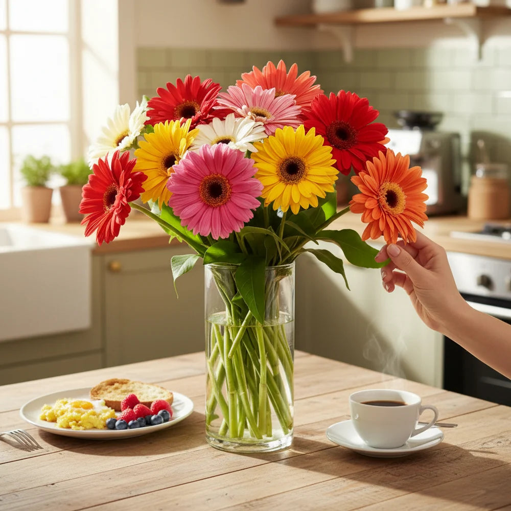 Rainbow Gerbera Bouquet Fleur Concept