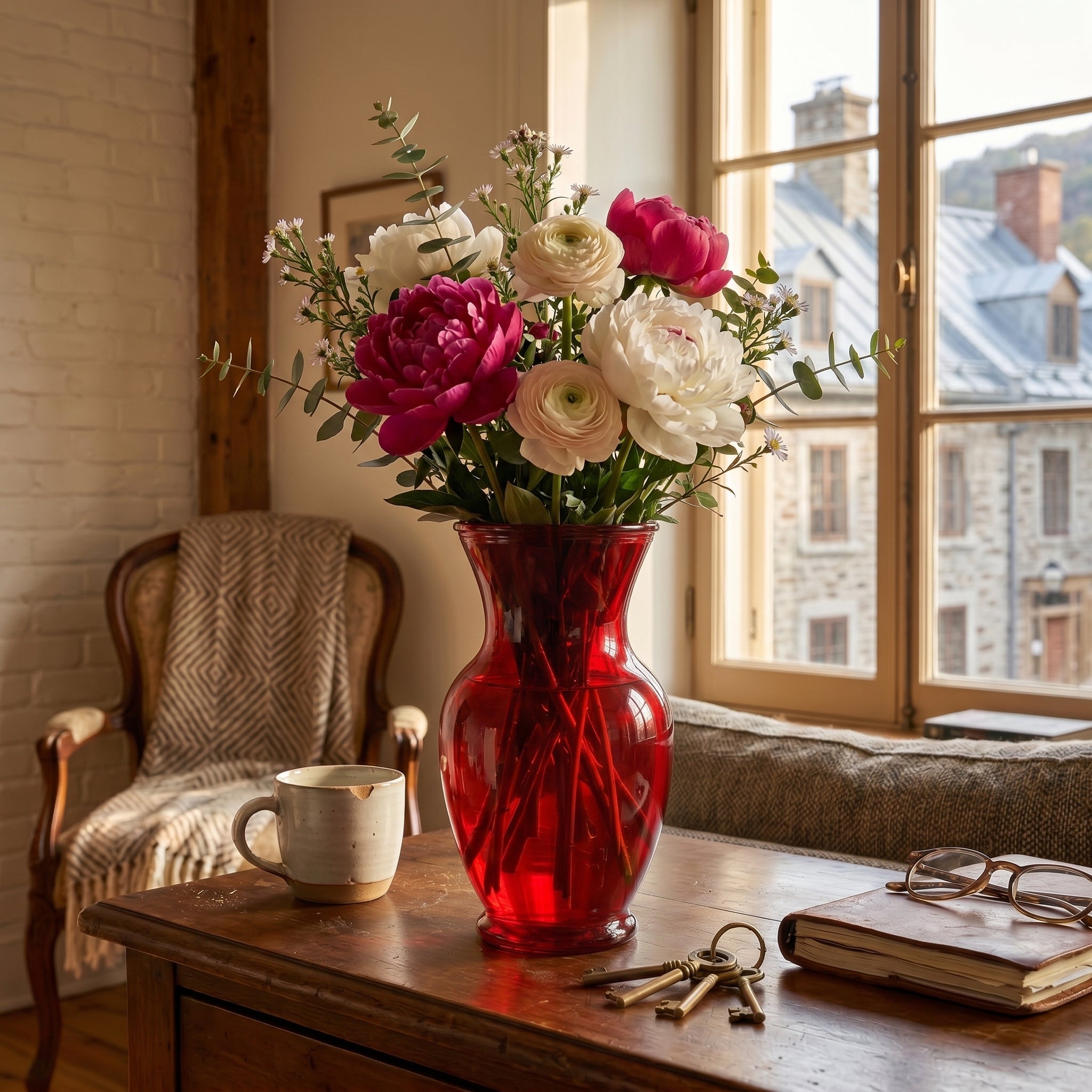 Strawberry Red Vase Fleur Concept