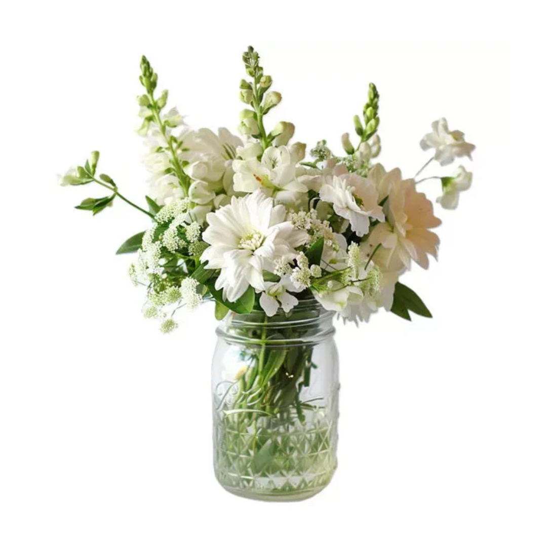 Whisper White in Mason Jar