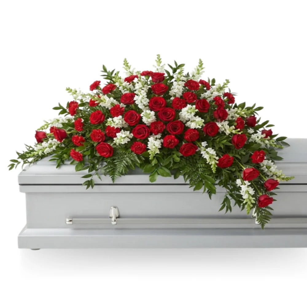Garden of Grandeur Casket Spray Fleur Concept