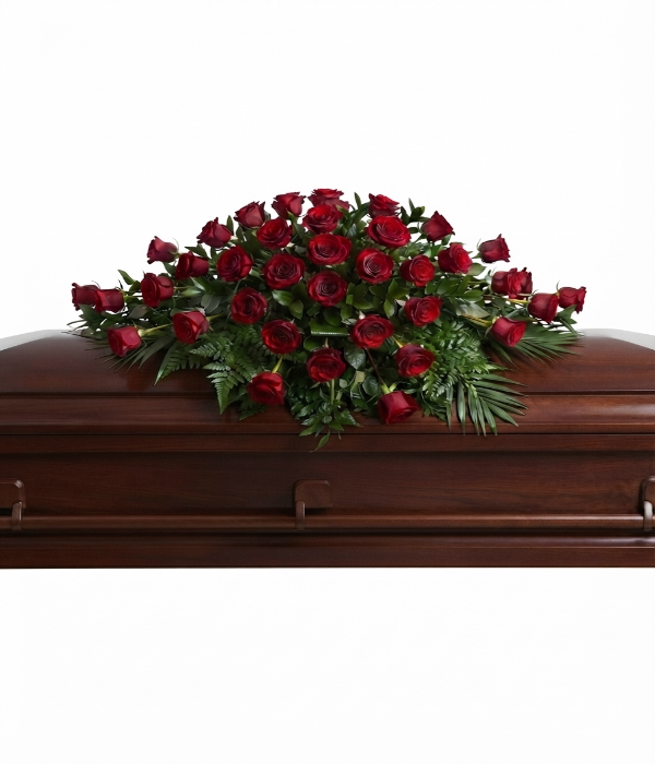 Faithful Memories Casket Arrangement