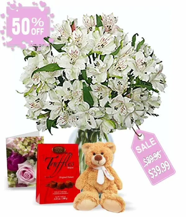 50 Blooms of Easter Alstroemeria IV Fleur Concept