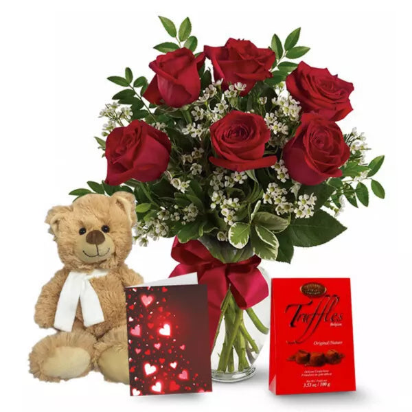 Combo of half a dozen darling roses