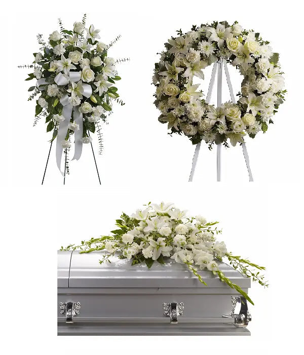 Serenity Funeral Flower Package Fleur Concept