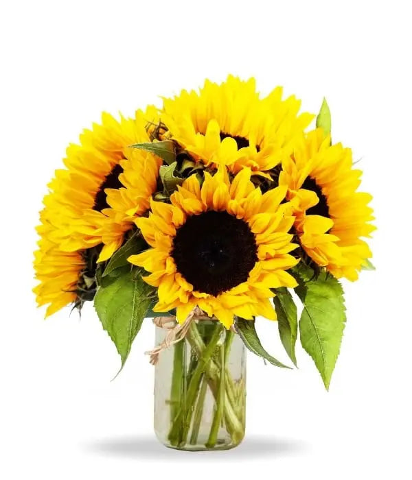 Simply Sunflowers in Mason Jar Fleur Concept