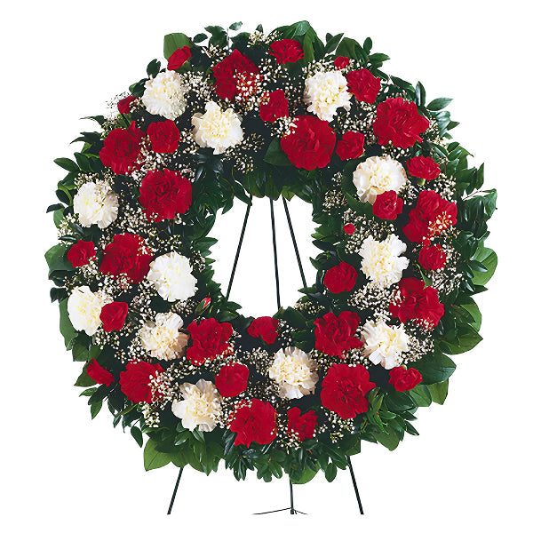 Red and white crown