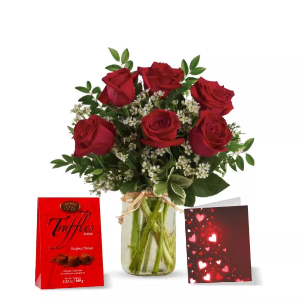 Cherished roses in a mason jar