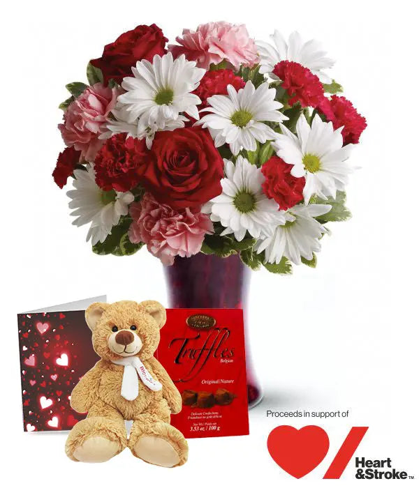 Valentine Heartfelt Kisses Combo Fleur Concept